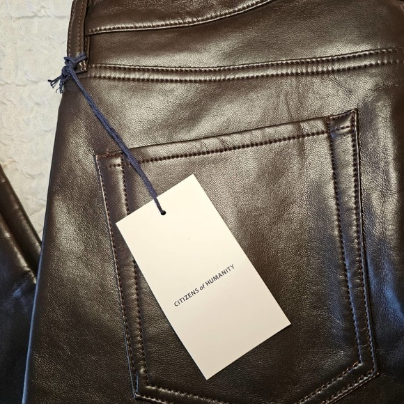 Citizens of Humanity Lilah High-Rise Recycled Leather Bootcut Pants
Sz 30 Brown - Picture 8 of 11
